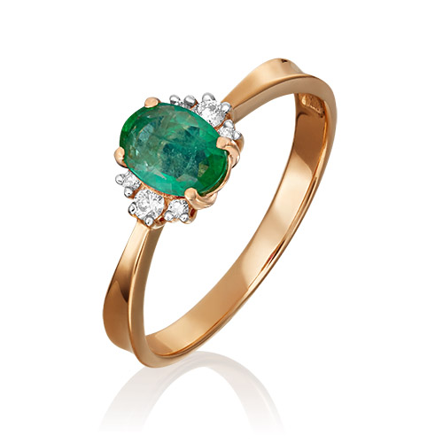 

Кольцо из золота с изумрудом/бриллиантом р. 19 PLATINA jewelry 01-0343-00-106-1110-30, 01-0343-00-106-1110-30