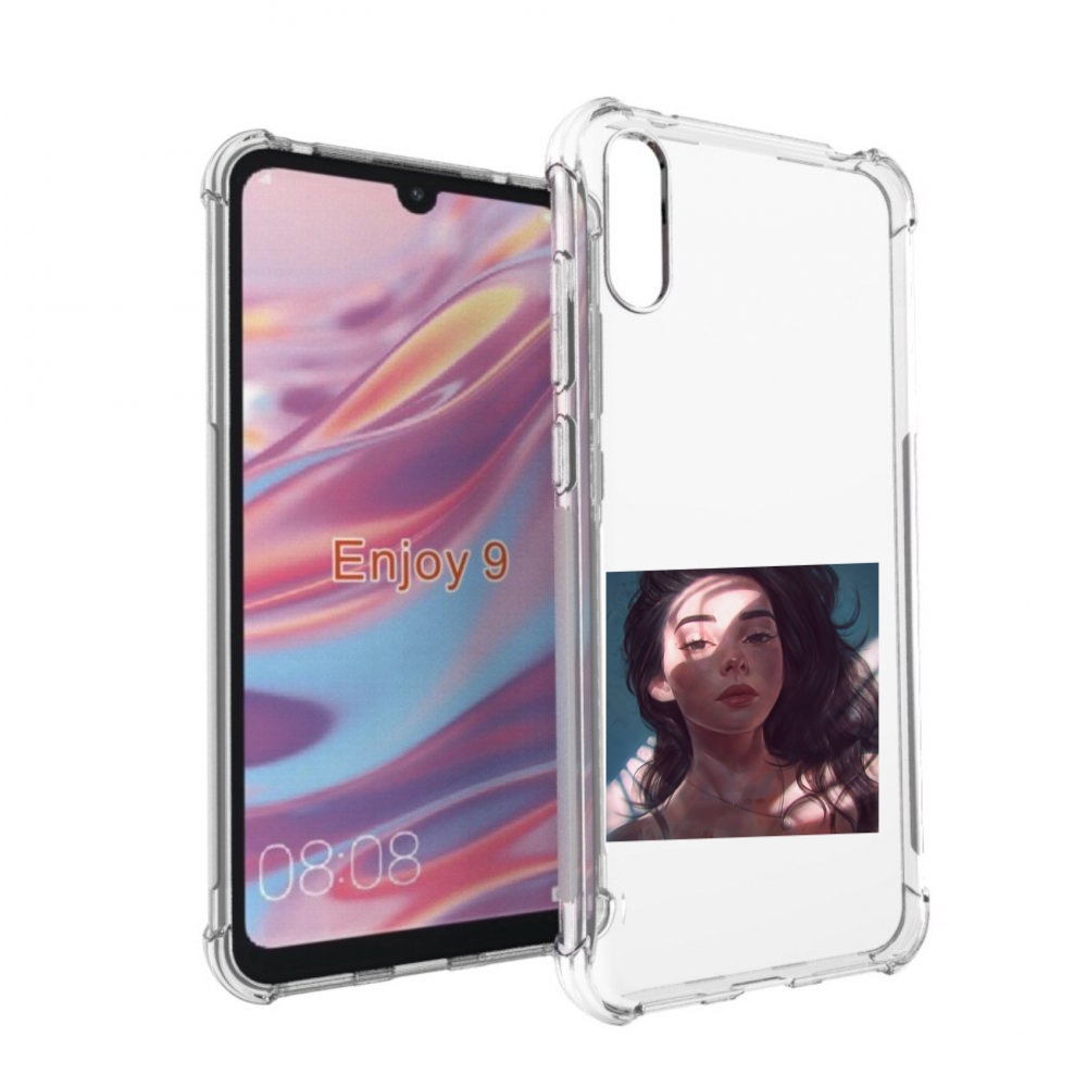 

Чехол бампер MyPads девушка-в-лучах женский для Huawei Enjoy 9, Прозрачный, Tocco