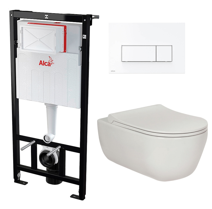 

Комплект инсталляция AlcaPlast + Унитаз Berges Wasserhaus Ego XL + кнопка белая