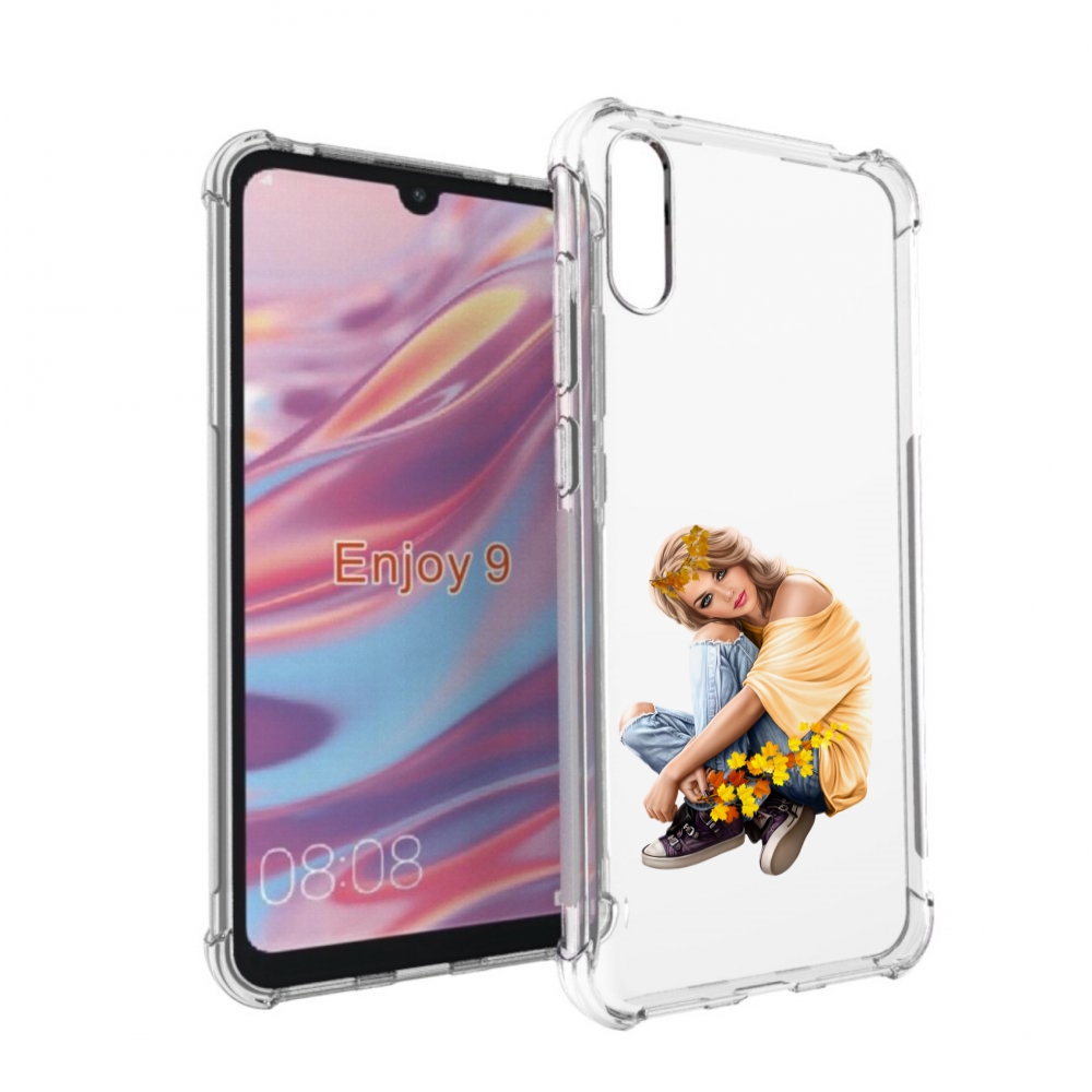 

Чехол бампер MyPads девушка-в-цветочками женский для Huawei Enjo, Прозрачный, Tocco