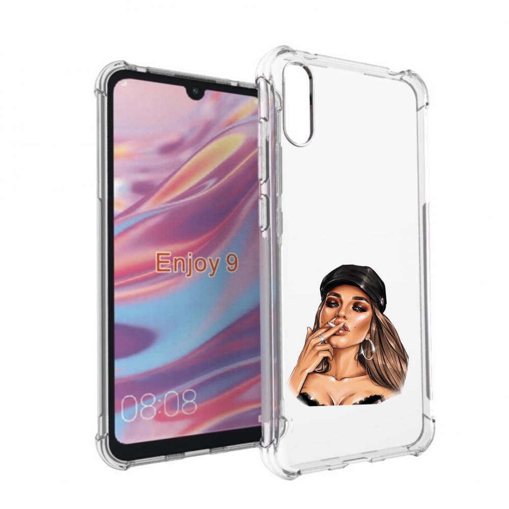 

Чехол бампер MyPads девушка-в-шапке-с-сигаретой для Huawei Enjoy, Прозрачный, Tocco