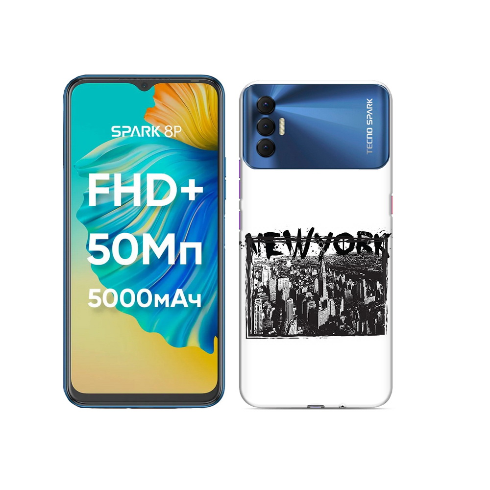 

Чехол MyPads Tocco для Tecno Spark 8P че, Прозрачный, Tocco