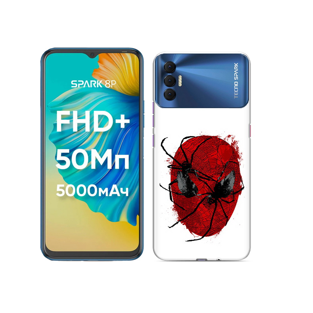

Чехол MyPads Tocco для Tecno Spark 8P человек паук, Прозрачный, Tocco