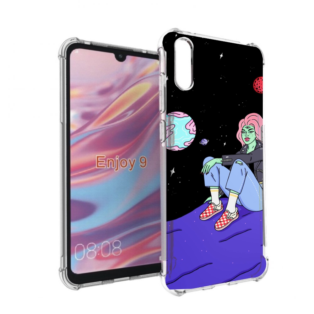 

Чехол бампер MyPads девушка-на-луне-мультик для Huawei Enjoy 9, Прозрачный, Tocco