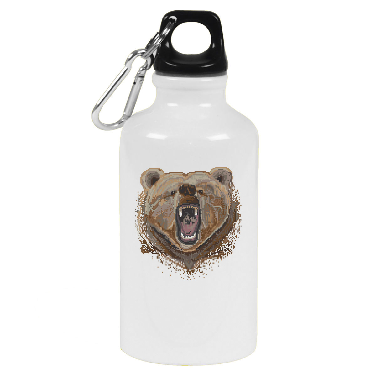 Бутылка спортивная CoolPodarok Животные Медведь из пикселей
