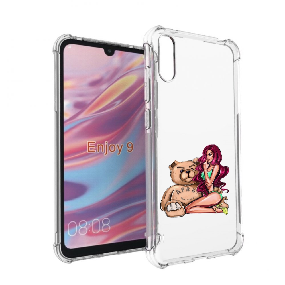 

Чехол бампер MyPads девушка-с-большим-плюшевым-мишкой для Huawei, Прозрачный, Tocco