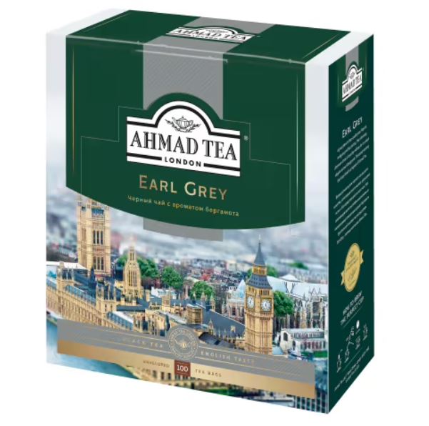 

Чай Чайный лист Ahmad Tea earl grey черный 100 пакетиков
