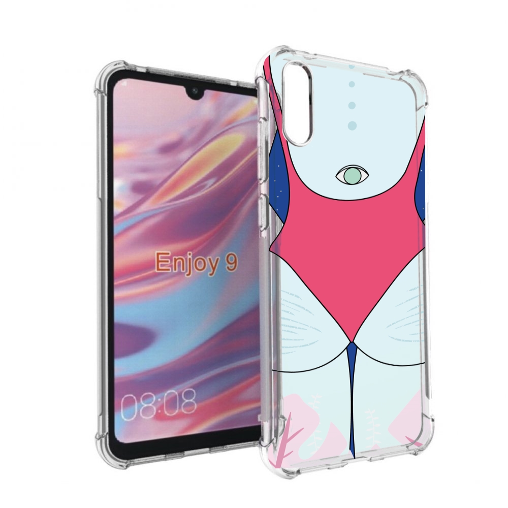 

Чехол бампер MyPads девушка-с-глазом-на-спине для Huawei Enjoy 9, Прозрачный, Tocco