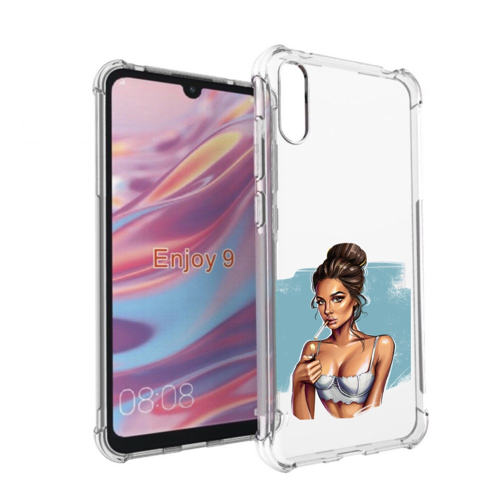 

Чехол бампер MyPads девушка-с-зажигалкой для Huawei Enjoy 9, Прозрачный, Tocco