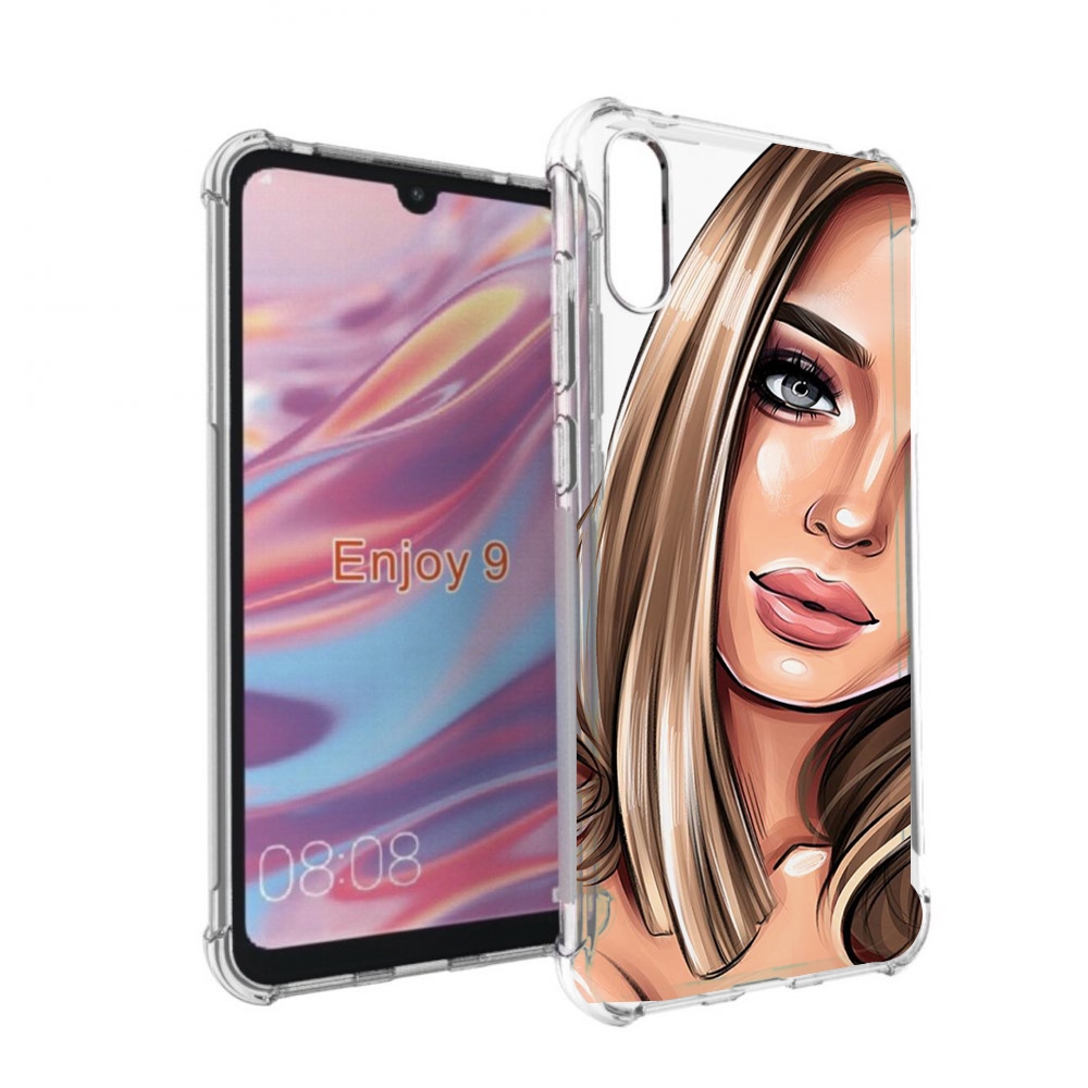 

Чехол бампер MyPads девушка-с-каре женский для Huawei Enjoy 9, Прозрачный, Tocco