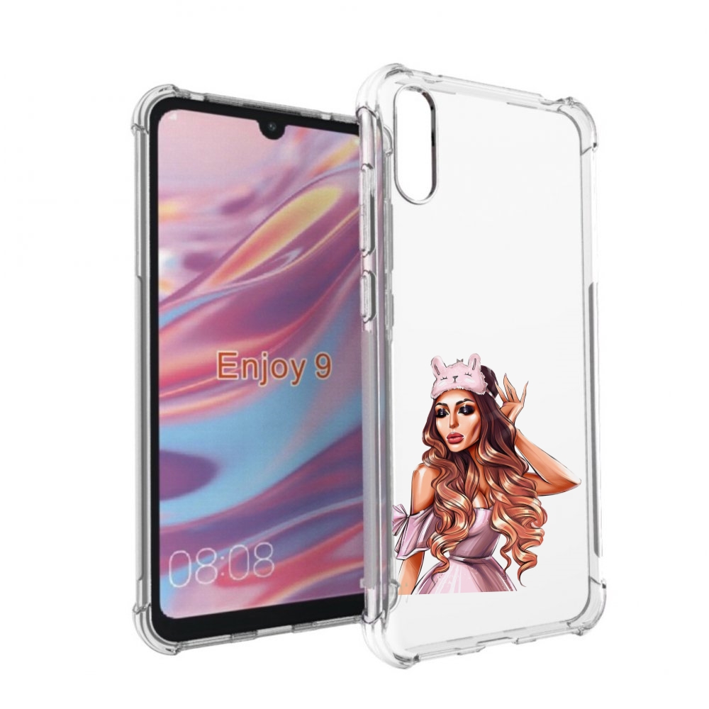 Чехол бампер MyPads девушка-с-маской-для-сна женский для Huawei