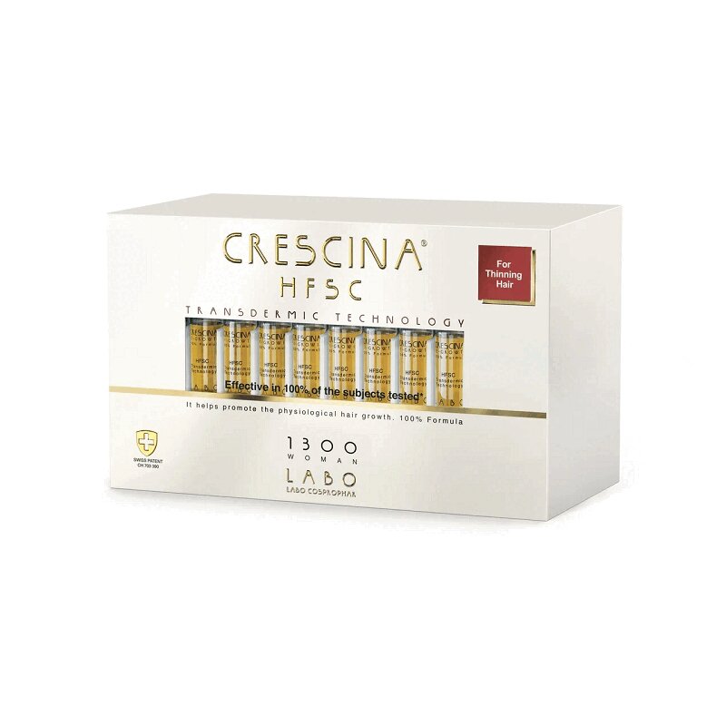 Лосьон Crescina Transdermic HFSC 1300 для стимуляции роста волос у женщин 3,5 мл 40 ампул