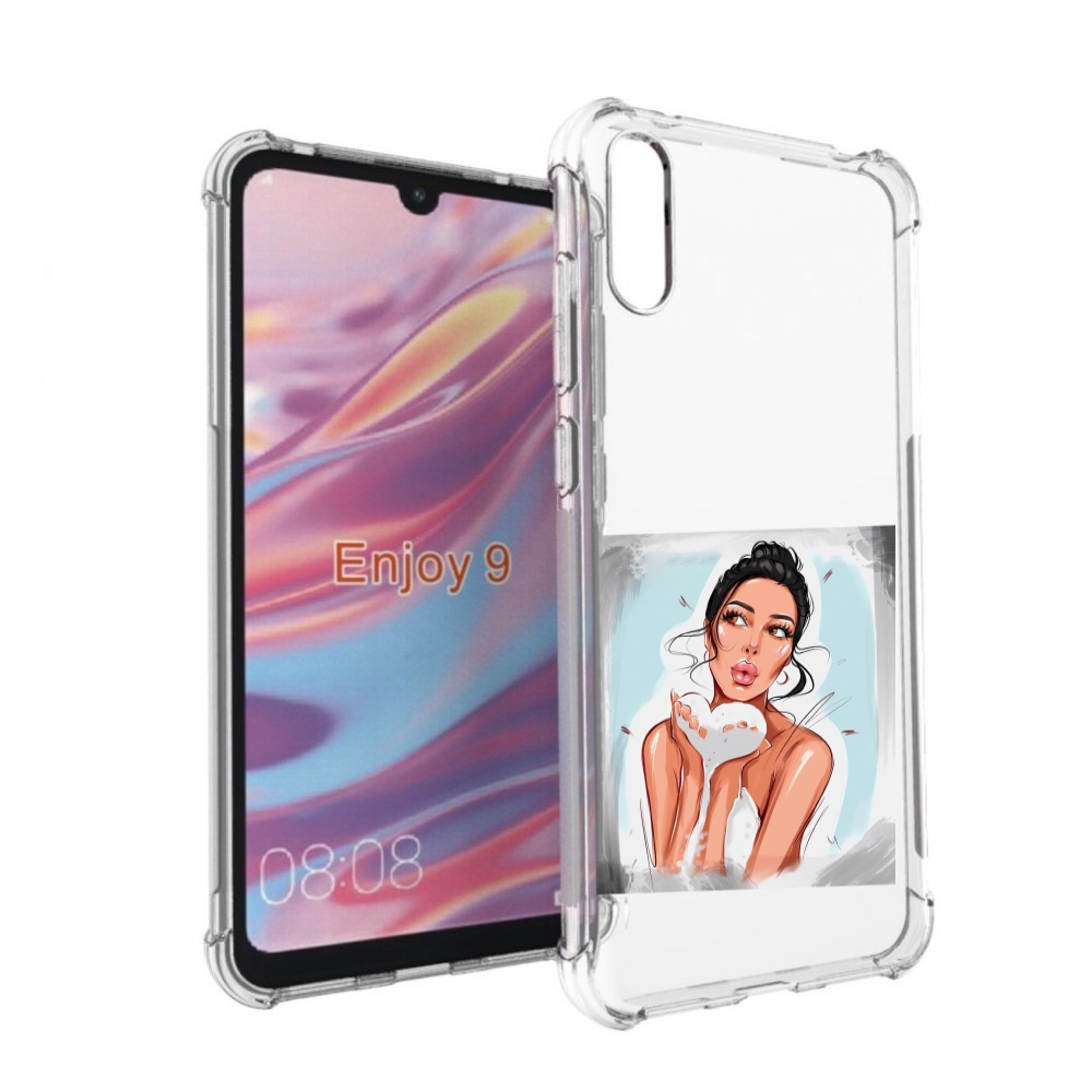 

Чехол бампер MyPads девушка-с-пеной женский для Huawei Enjoy 9, Прозрачный, Tocco