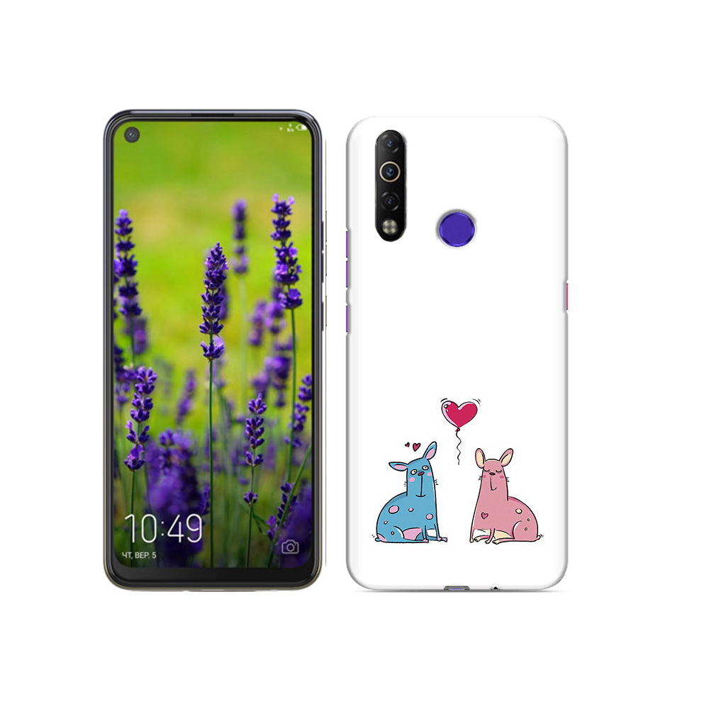 

Чехол MyPads Tocco для Tecno Camon 12 Air Лама любовь, Прозрачный, Tocco