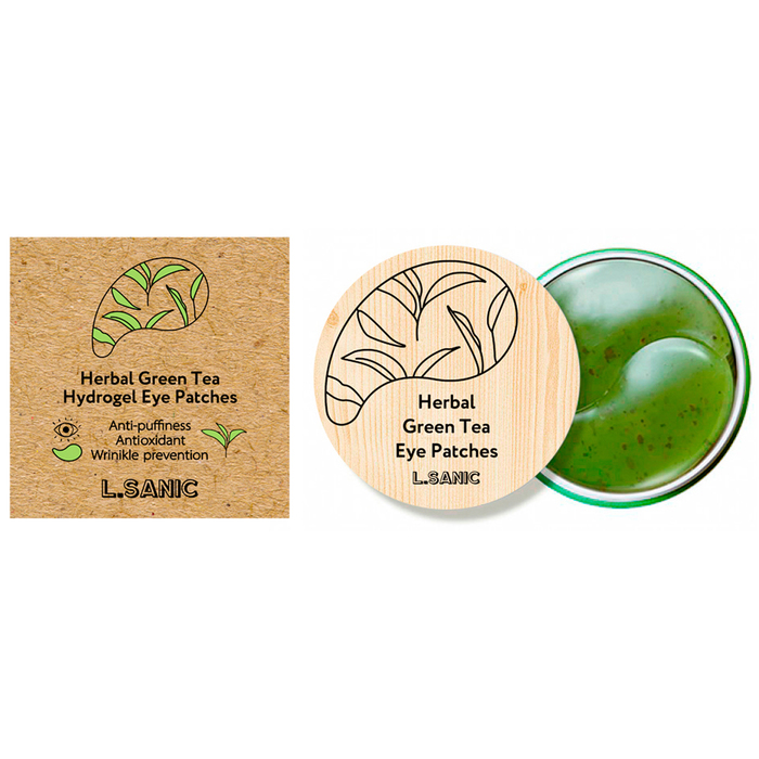 L.SANIC Гидрогелевые патчи L.SANIC, с экстрактом зелёного чая, 60 шт. polly омолаживающие гидрогелевые патчи с экстрактом коралла 60