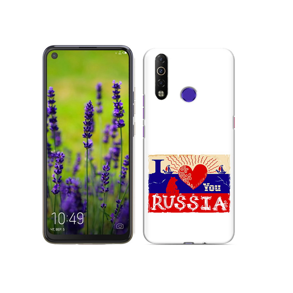 

Чехол MyPads Tocco для Tecno Camon 12 Air Люблю Россию, Прозрачный, Tocco