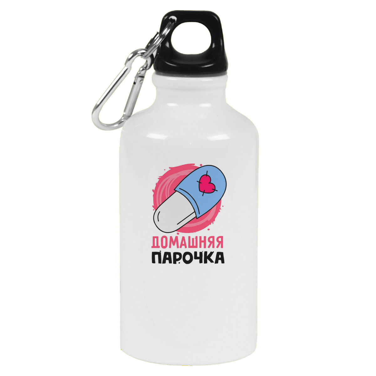 Бутылка спортивная CoolPodarok Прикол. Домашняя парочка (есть пара) она