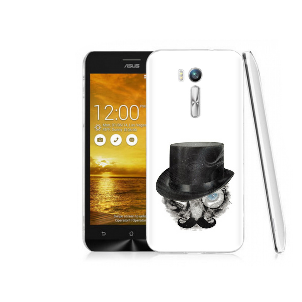 

Чехол MyPads Tocco для Asus ZenFone Go (ZB551KL) интелегентный кот, Прозрачный, Tocco
