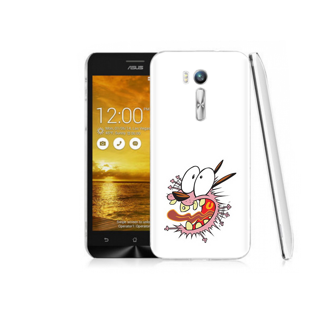 

Чехол MyPads Tocco для Asus ZenFone Go (ZB551KL) испуганный бобик, Прозрачный, Tocco