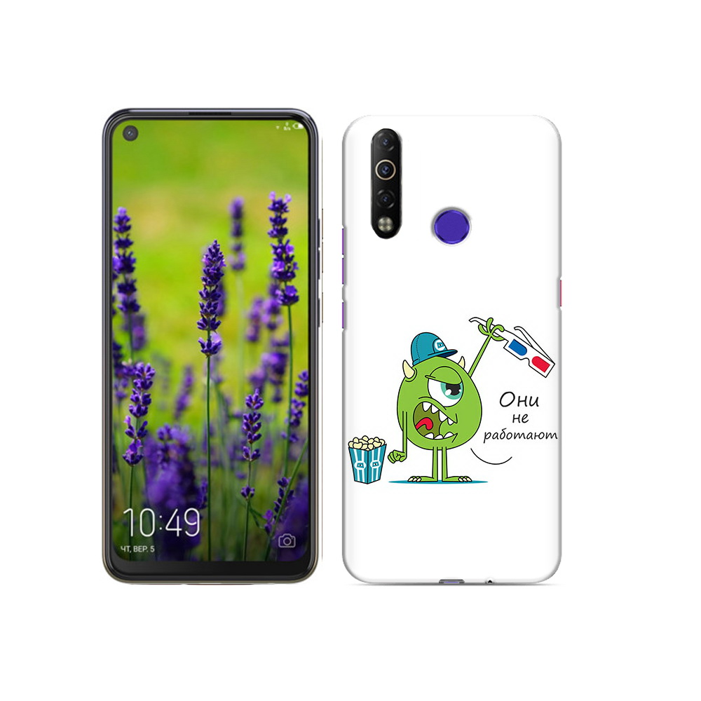 

Чехол MyPads Tocco для Tecno Camon 12 Air Очки не работают, Прозрачный, Tocco