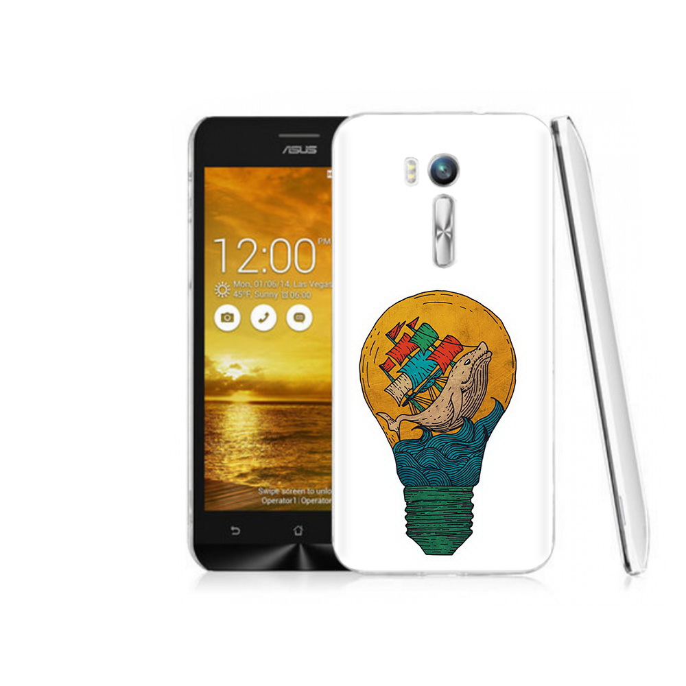 Чехол MyPads Tocco для Asus ZenFone Go (ZB551KL) кит в лампочке с парусами