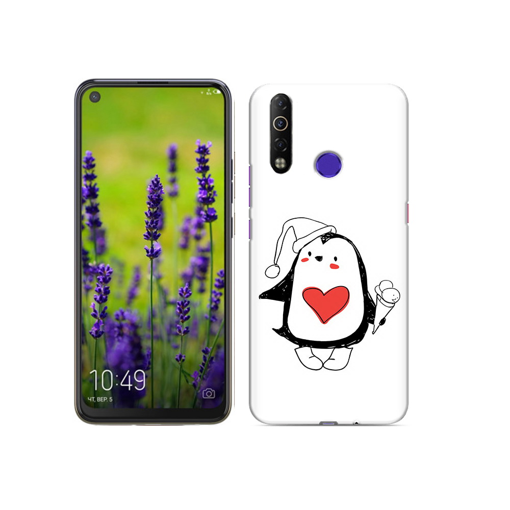 

Чехол MyPads Tocco для Tecno Camon 12 Air Пингвин с мороженым, Прозрачный, Tocco