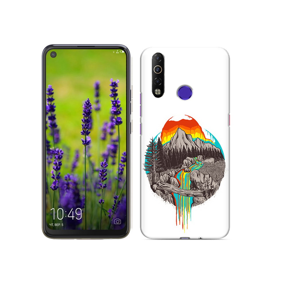 

Чехол MyPads Tocco для Tecno Camon 12 Air Радужный водопад, Прозрачный, Tocco
