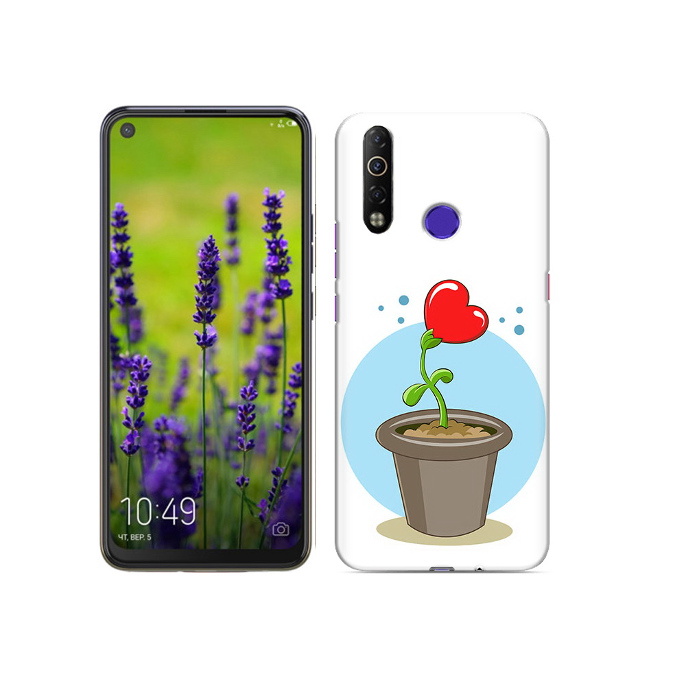 

Чехол MyPads Tocco для Tecno Camon 12 Air Растение любви 14 февраля, Прозрачный, Tocco
