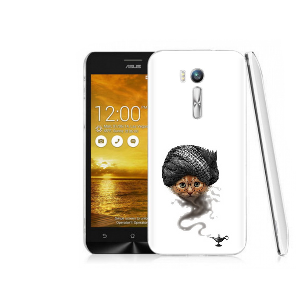 

Чехол MyPads Tocco для Asus ZenFone Go (ZB551KL) кот джин, Прозрачный, Tocco