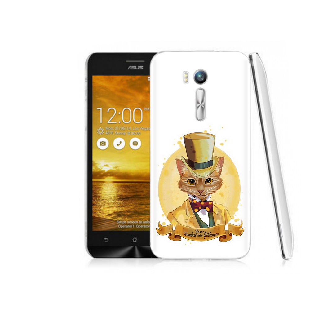

Чехол MyPads Tocco для Asus ZenFone Go (ZB551KL) кот юрист, Прозрачный, Tocco