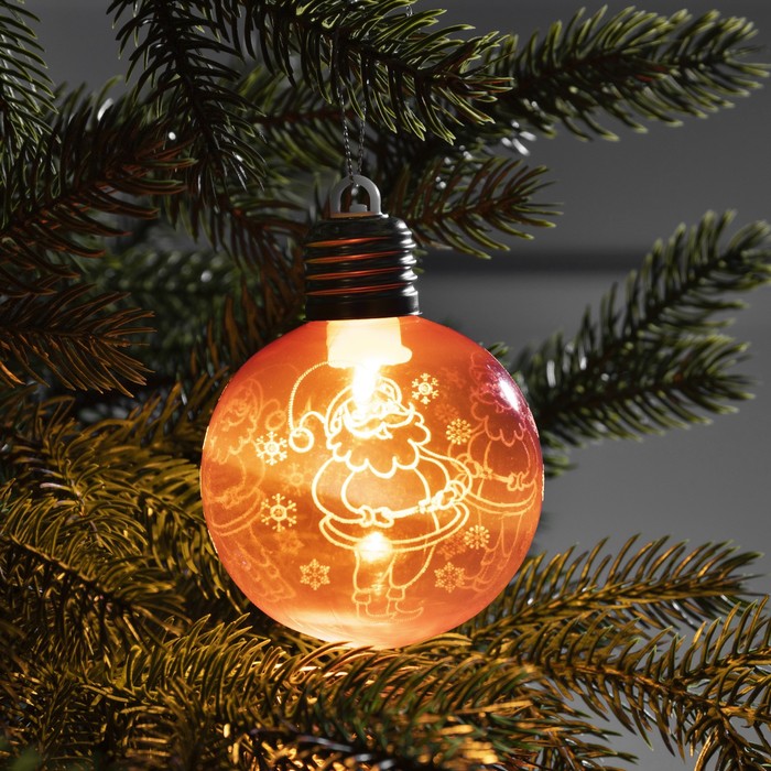 Шар на ель Luazon Lighting Дед мороз Р00011586 1 шт. голубой