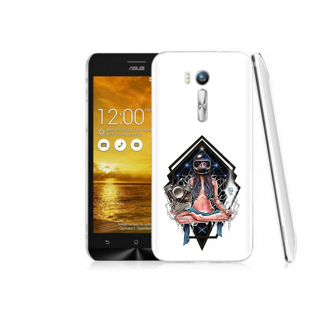Чехол MyPads Tocco для Asus ZenFone Go (ZB551KL) красивая девушка в шлеме