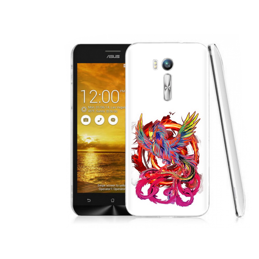 

Чехол MyPads Tocco для Asus ZenFone Go (ZB551KL) красочный феникс, Прозрачный, Tocco