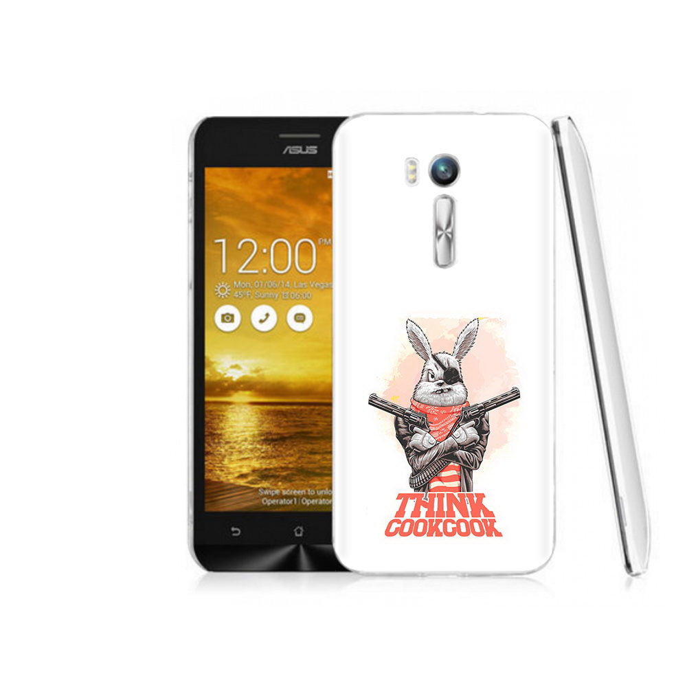 

Чехол MyPads Tocco для Asus ZenFone Go (ZB551KL) кролик пират, Прозрачный, Tocco