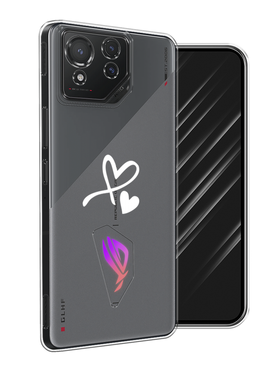 

Чехол Awog на Asus ROG Phone 8 "Сердечко минимализм", Белый, 45150-1