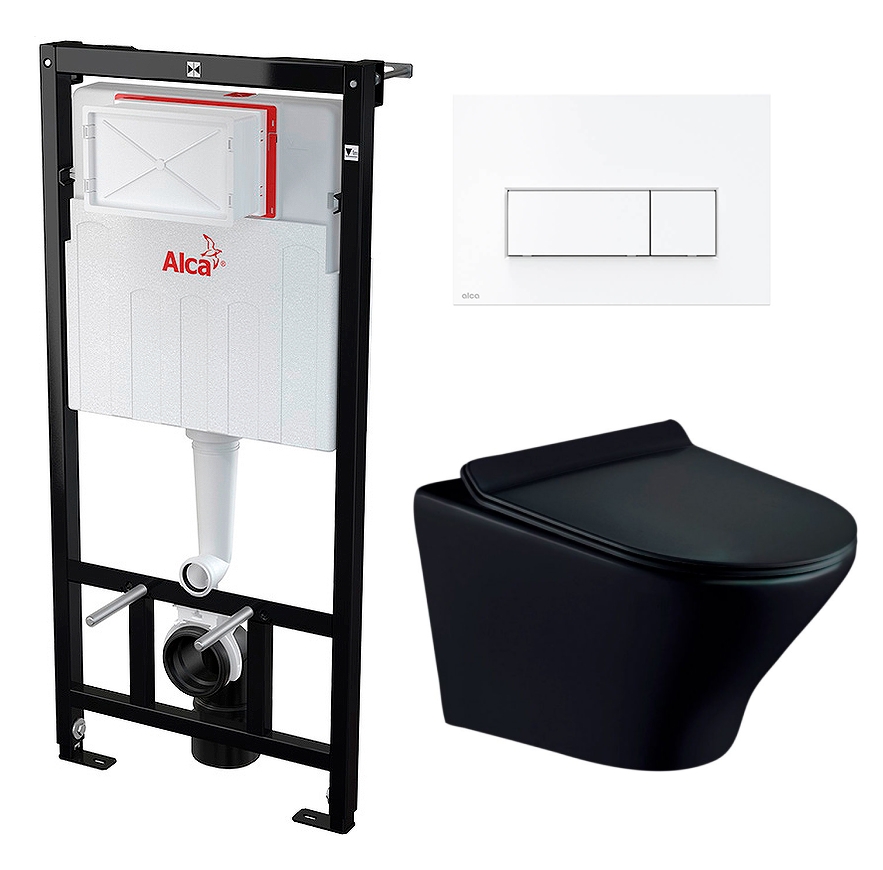 

Комплект инсталляция AlcaPlast + Унитаз Esbano Aster + кнопка белая
