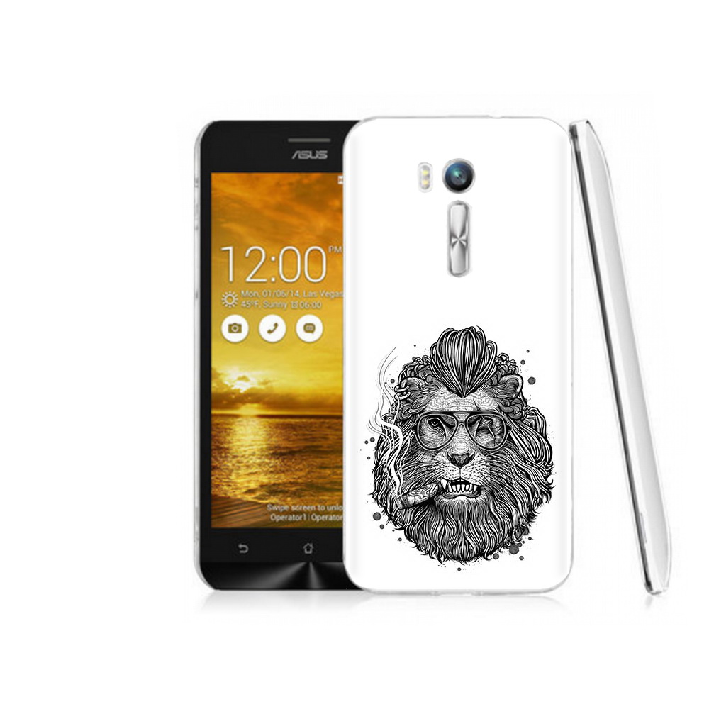 

Чехол MyPads Tocco для Asus ZenFone Go (ZB551KL) курящий лев, Прозрачный, Tocco