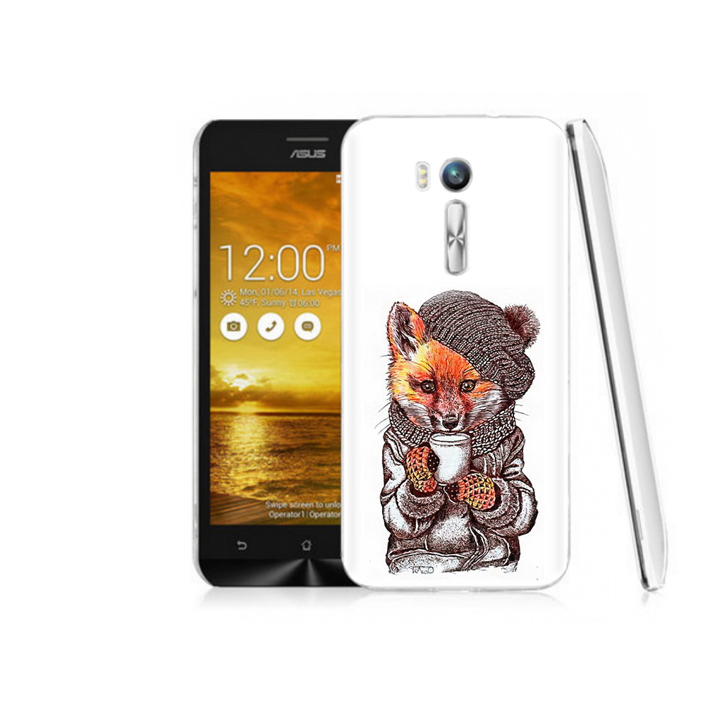 

Чехол MyPads Tocco для Asus ZenFone Go (ZB551KL) лиса в шапке, Tocco