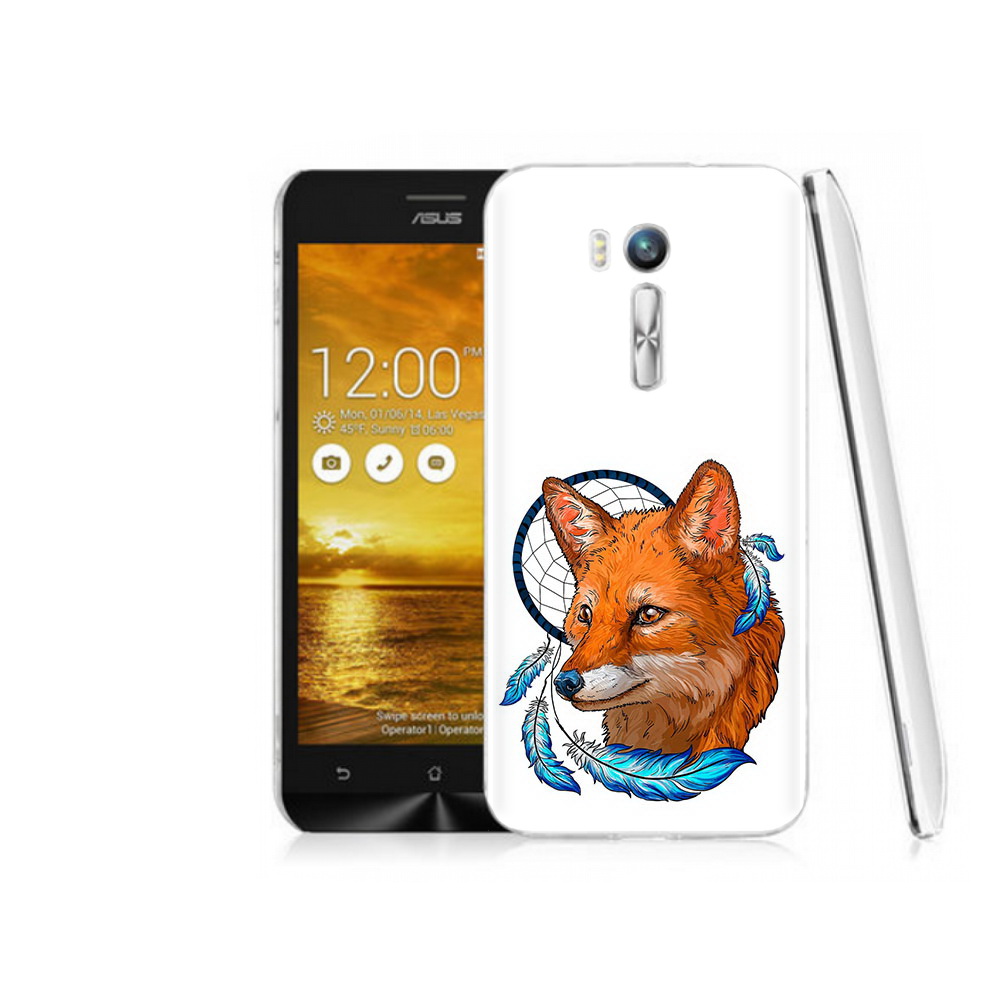 

Чехол MyPads Tocco для Asus ZenFone Go (ZB551KL) лиса и ловец снов, Прозрачный, Tocco