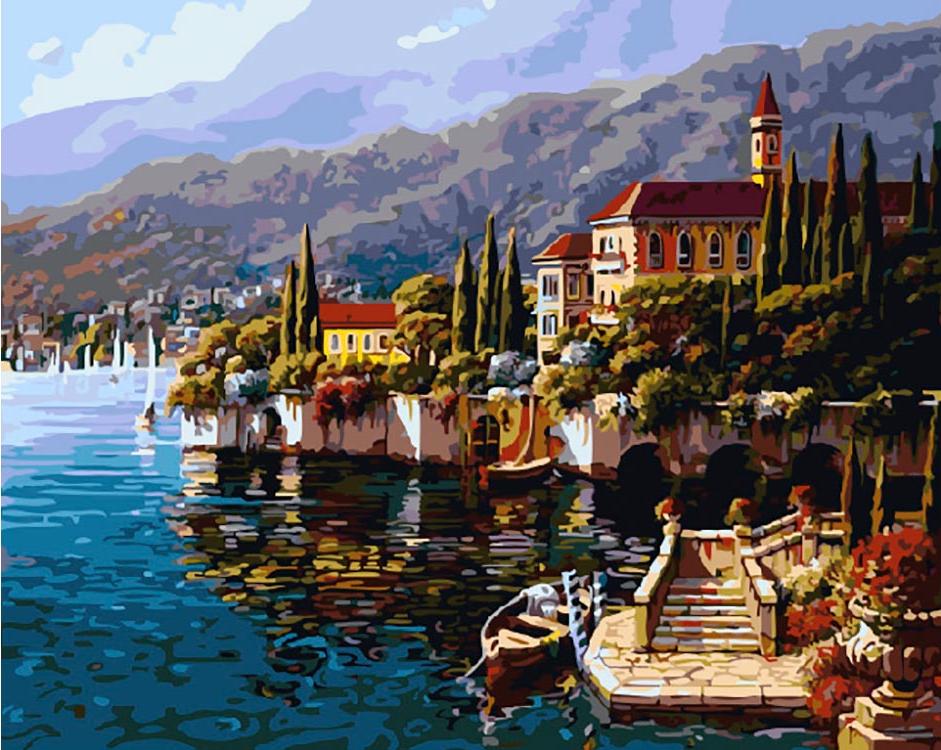 

Картина по номерам ВанГогВоМне Тихая гавань, 40x50, Тихая гавань