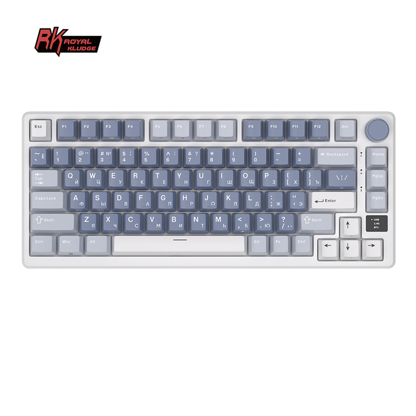 Беспроводная клавиатура Royal Kludge RK-M75 Ocean Blue RK Silver 852000₽