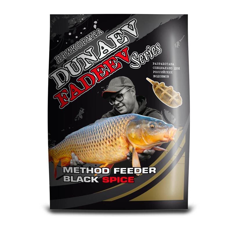 

Прикормка Dunaev-Fadeev METHOD FEEDER Black Spice 1кг, Method Feeder