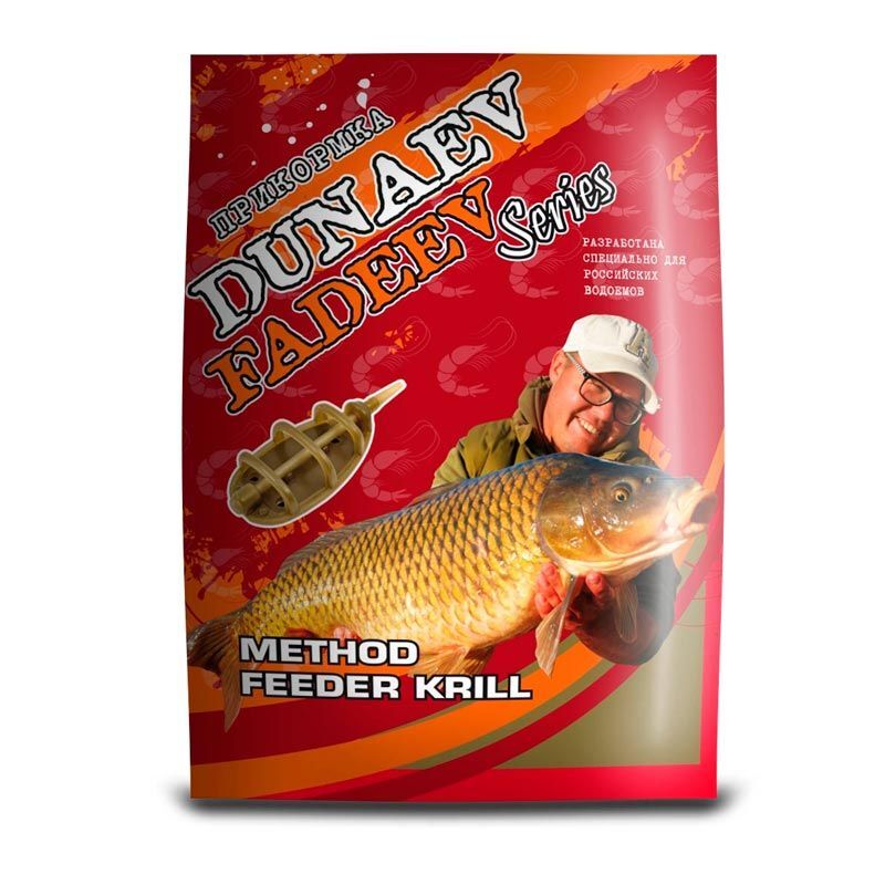 

Прикормка Dunaev-Fadeev METHOD FEEDER Krill 1кг, Method Feeder
