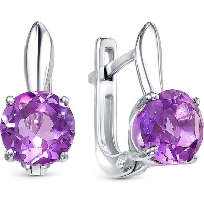 

Серьги с 2 аметистами из серебра Алкор серебро 02-1465_00АМ-00, 02-1465_00АМ-00