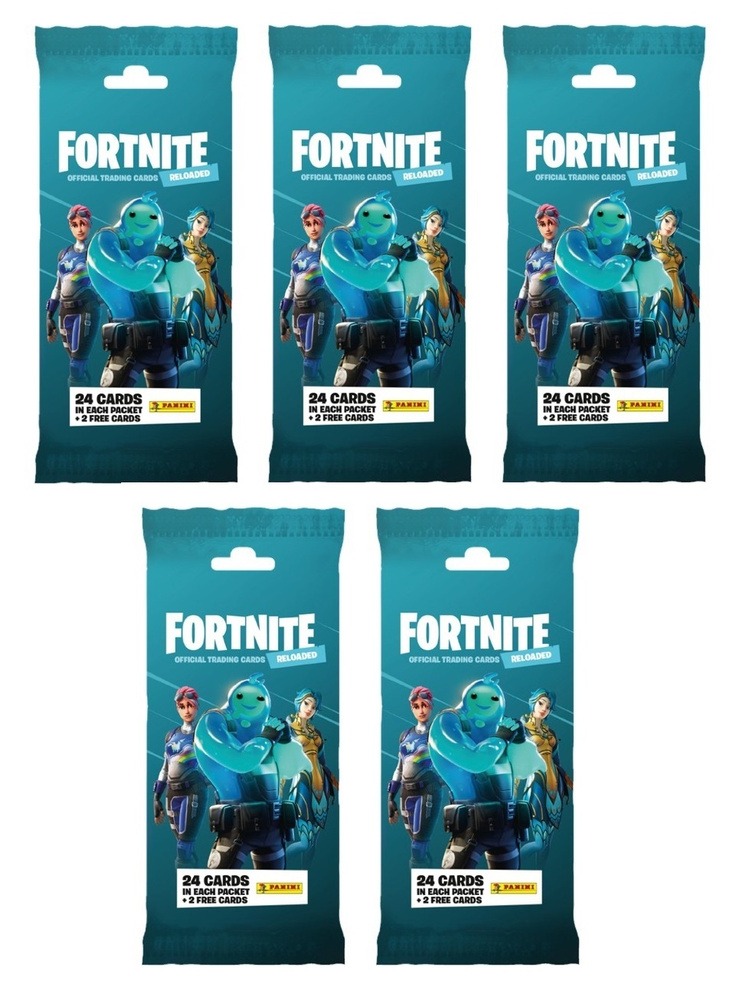 Набор из 5 пакетиков FORTNITE TCG RELOADED от Panini (26 карточек в пакетике) 600009631067 разноцветный