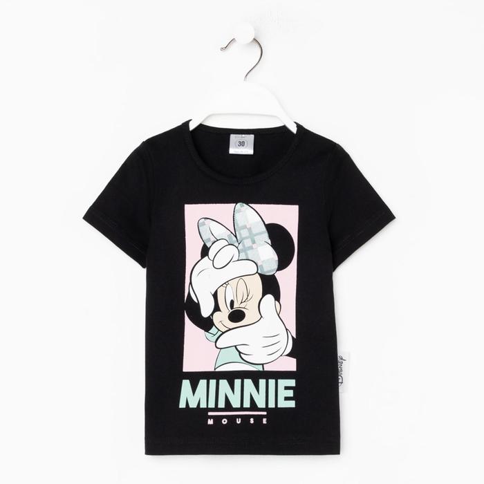 

Футболка детская Minnie Минни Маус, рост 98-104, цвет черный
