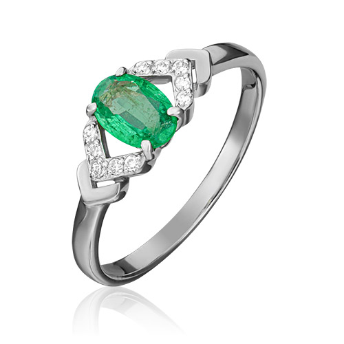 

Кольцо из золота с изумрудом/бриллиантом р. 16,5 PLATINA jewelry 01-1292-00-106-1120-30, 01-1292-00-106-1120-30
