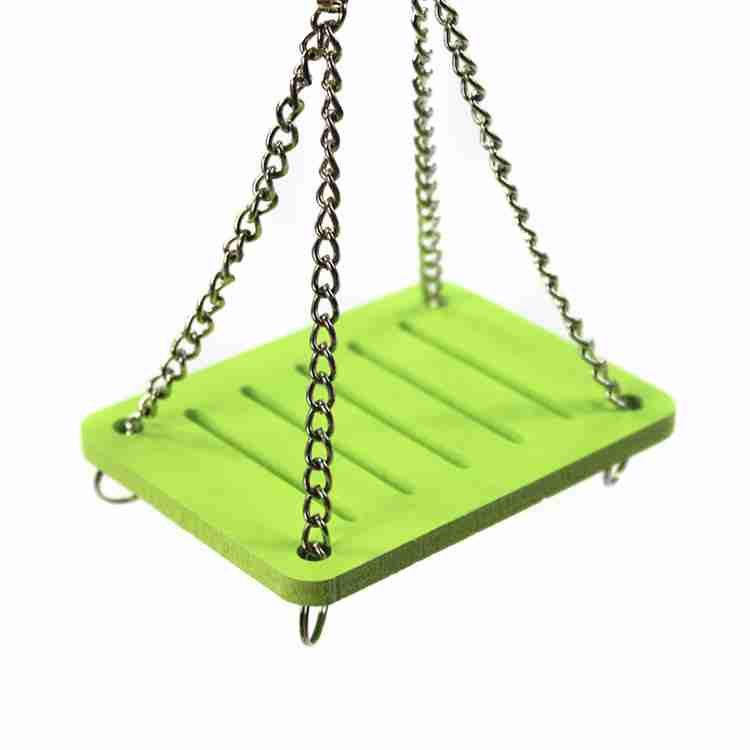 Игрушка для грызунов Bentfores Качели на колесе, 13х9х7 см, зеленый