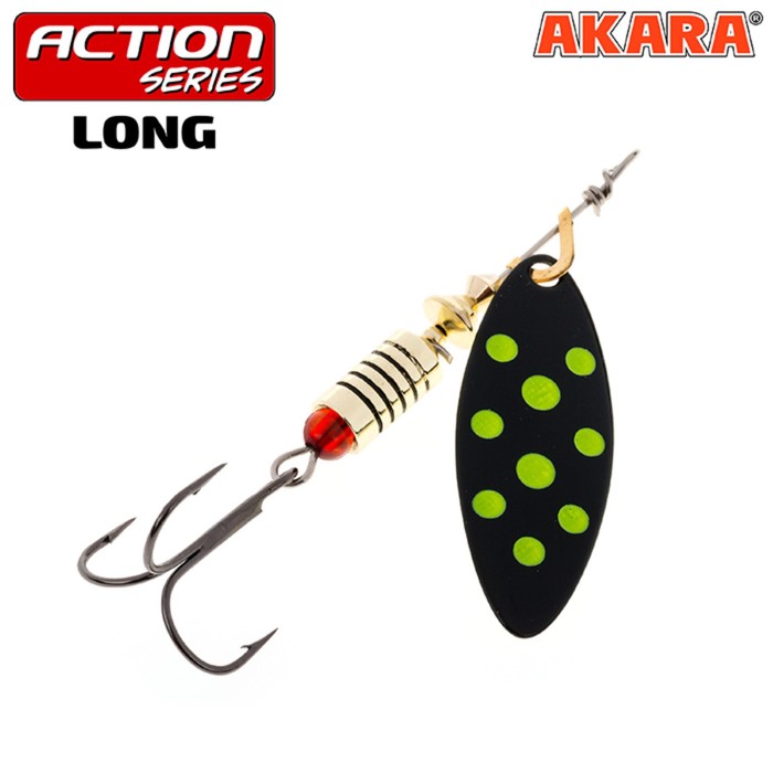 

Блесна вращающаяся Akara Action Series Long , 5 г, цвет A7, Черный