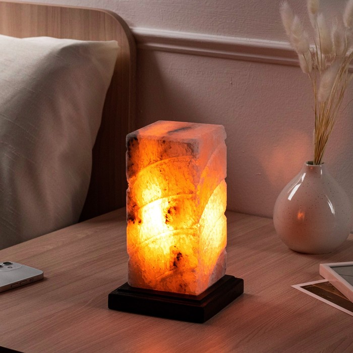 фото Соляная лампа элегант, цельный кристалл, 19.5 см, 3 кг nobrand